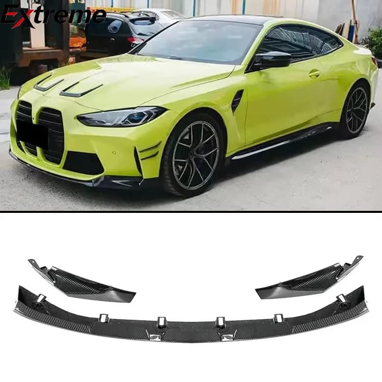 Car Parts MP Style Dry Carbon Fiber Exterior Products with Front Lip Diffuser Side Skirts Spoiler for BMW G80 M3 G82 M4 Facelift