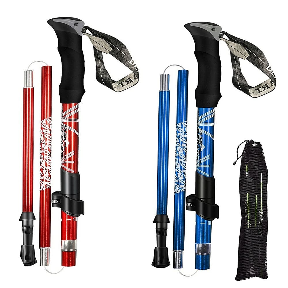 Ultralight Foldable Trekking Poles Telescopic Nordic Hiking Walking Sticks Portable Outdoor Camping Trail Running Canes