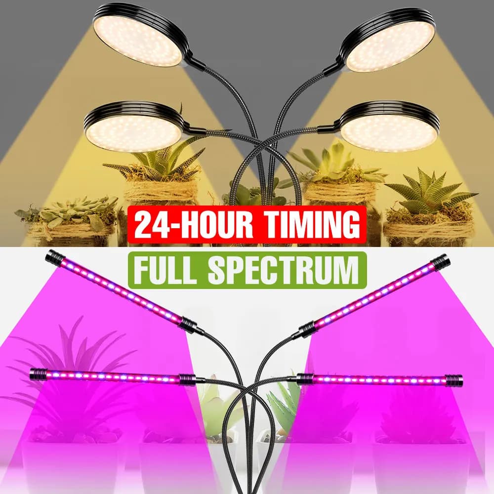 Vessel seed growing lamp with full spectrum internal growth box for LED plants with dimmable timer ignition/automated USB 5V