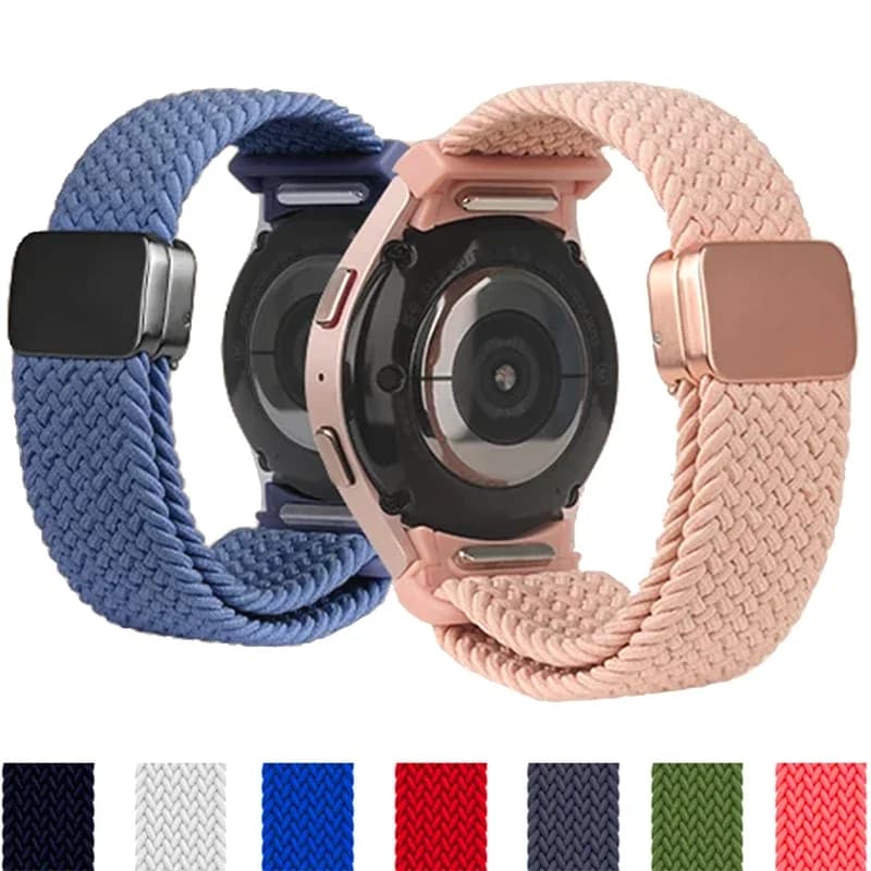Cinturino magnetico per Samsung Galaxy Watch 7 6 4 classic/5 pro 47mm 44mm 40mm Bracciale ad anello intrecciato Galaxy watch7 20MM No Gap strap