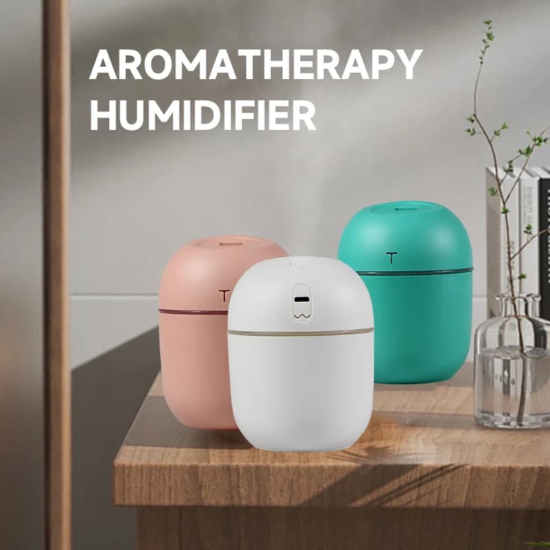 2 pz Mini USB Diffusore di Aroma 220ml Umidificatori Ad Ultrasuoni Muto Diffusore Per Auto Diffusore di Olio Essenziale Portatile con Luci A LED
