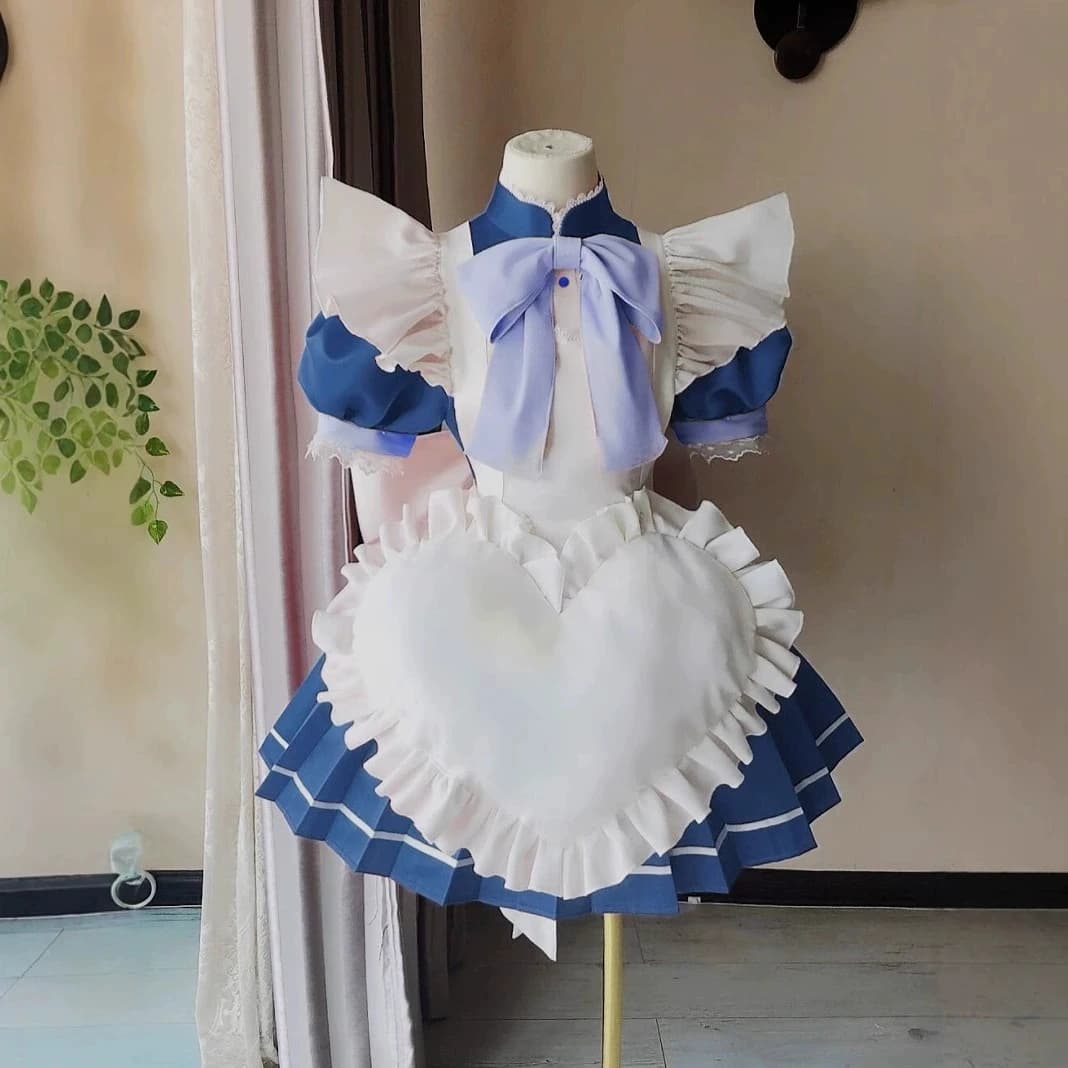 Anime Tokyo Mew Mew Momomiya Ichigo Aizawa Minto Midorikawa Retasu Koushirou Midorikawa Retasu Cosplay Costume Maid Apron Dress