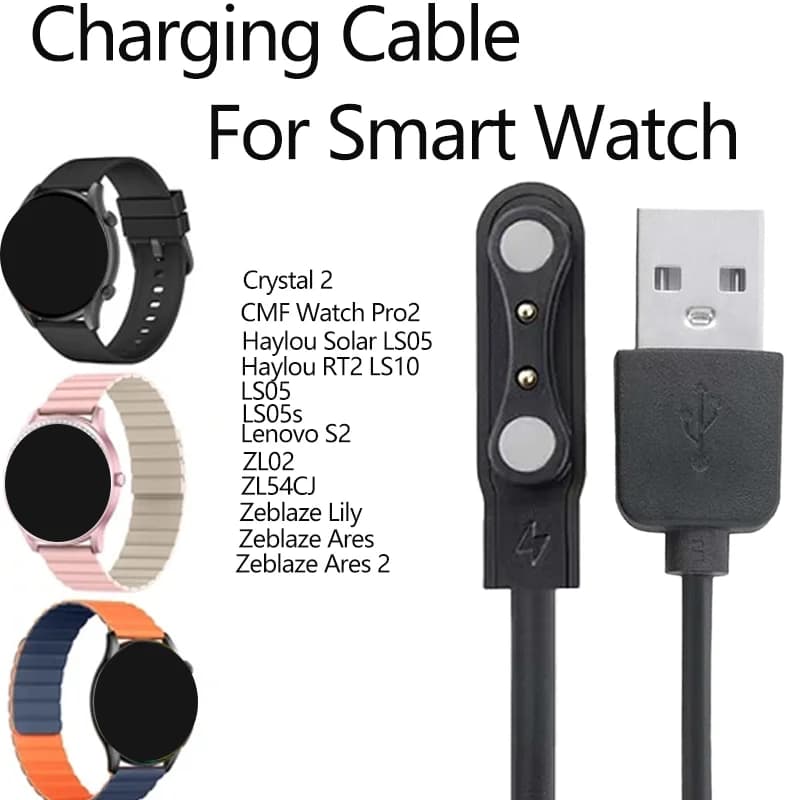 Caricabatterie 2025 per Xiaomi Haylou Solar LS05 Smartwatch Cavo di ricarica USB Supporto per caricabatterie Smart Watch Dock Cord Caricabatterie Adattatore