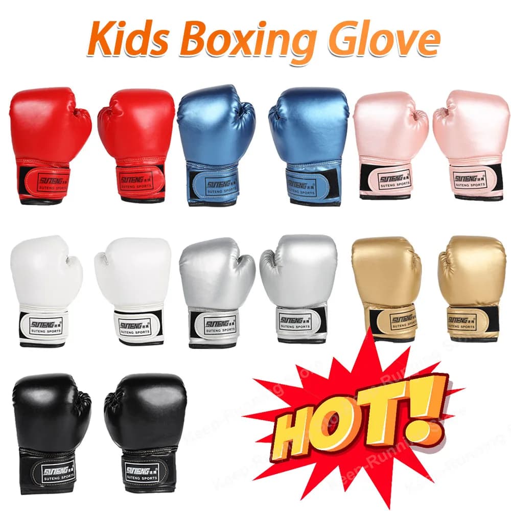 Children's Box Gloves Junior Gloves Children's Bag Gloves with Gel Padding PU Boxing Gloves Training Gloves for Boxing Kids Sparring Gloves