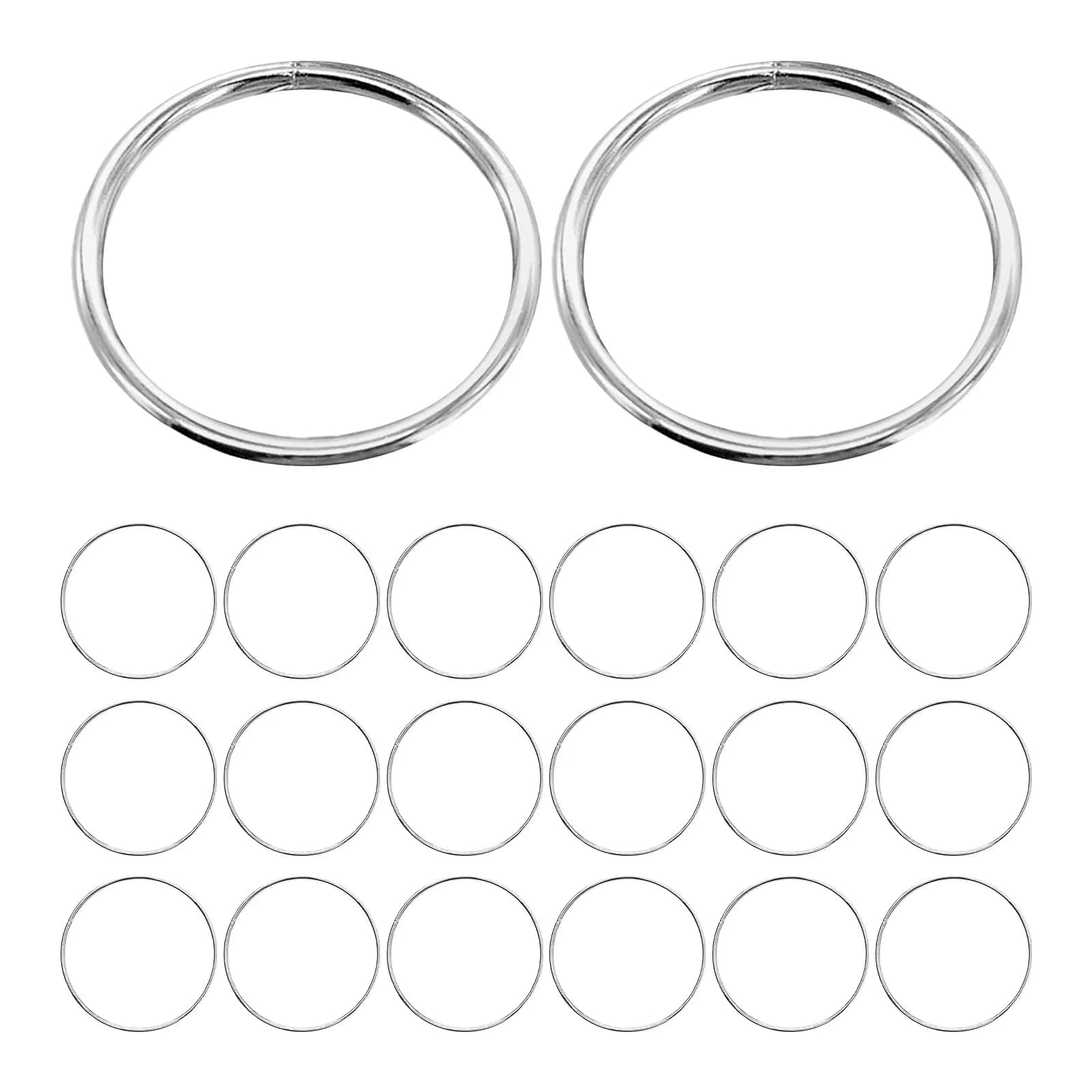 24Pcs Metal Craft Rings Round Macrame Hoops 5Cm for Indoor Outdoor DIY Plant Hanger Wreath Making Dream Catcher Supplies