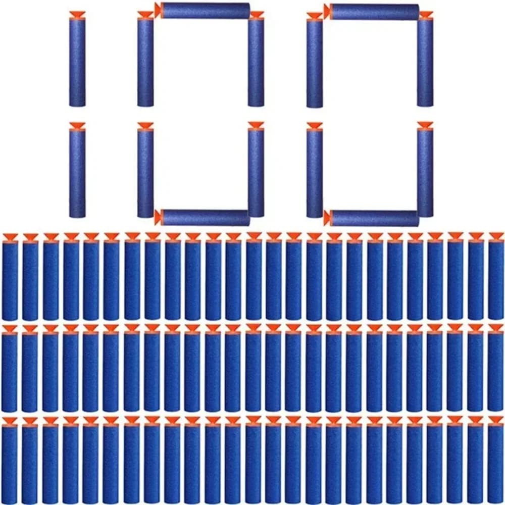 Tutte le dimensioni 100 pezzi per Nerf Soft Bullet Freccette Testa rotonda Ricarica Spugna Freccette Giocattolo per bambini Pistola Proiettili Accessori per pistola giocattolo per bambini