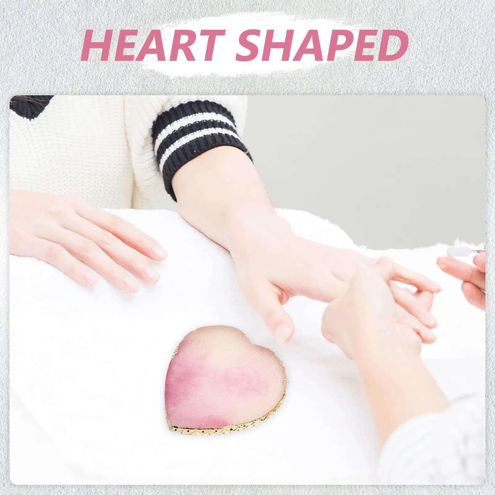 2 Pezzi Palette per Nail Art a Forma di Cuore, Vassoio di Miscelazione in Resina Premium per Esposizione e Miscelazione Colori, Professionale per Salone e Fai da Te, Manicure e Nail Art