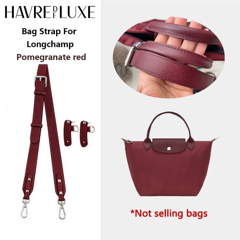 Leather bag shoulder strap for Longchamp Melograno short handle change small bag without accessories for shoulder bags
