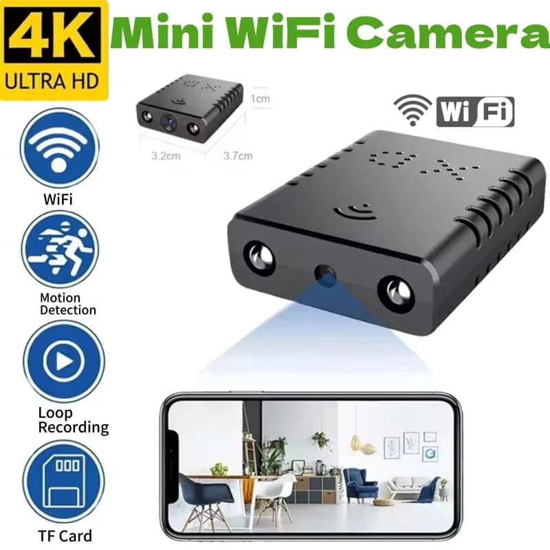 Mini WiFi Camera XD Pro Full 4K Night Vision Remote Monitoring Protection Waterproof Video Recorder Security Protection 2026