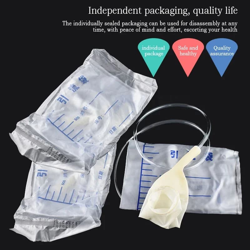 5Pcs Urine Collector Bag Reusable Urine Collection Catheter Bag Incontinence Urinal Pee Holder Comfortable For Bedridden Patient
