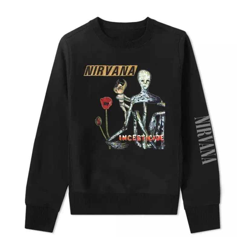 Rare NirVANA Band Rock Long-sleeved Hoodie - Nirvana Kurt Cobain Men's Punk Loose-fitting Hoodie - Fall/Winter Bestseller