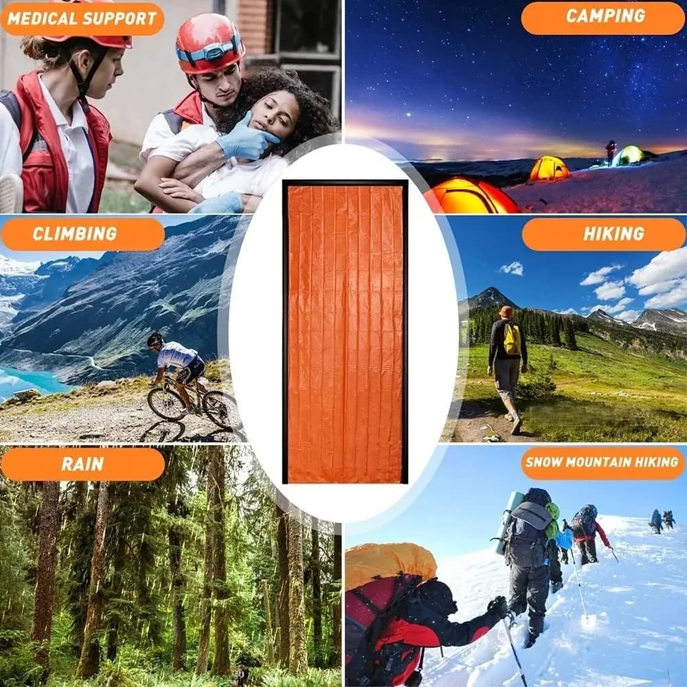 Lightweight Emergency Sleeping Bag Waterproof Compact Survival Shelter Bag Enhanced Thermal Portable Thermal Sack