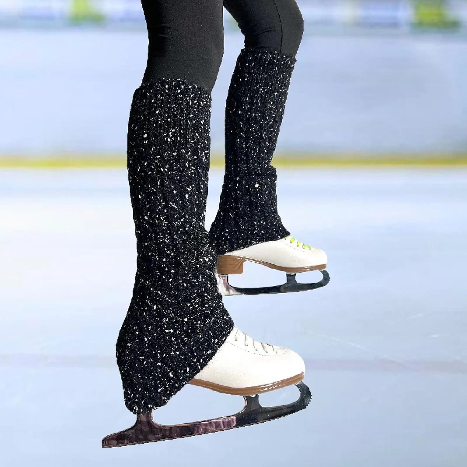 Long Knitted Leg Sleeve Ice Figure Skating Boot Cover Warm Socks Sports Accessories for Indoor Skates