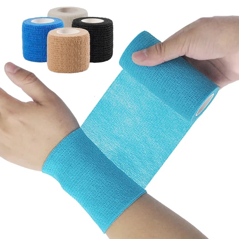 Nastro avvolgente atletico colorato a 8 colori Bendaggio elastico autoadesivo Elastoplast Protezione sportiva Ginocchio Dito Caviglia Palmo Spalla