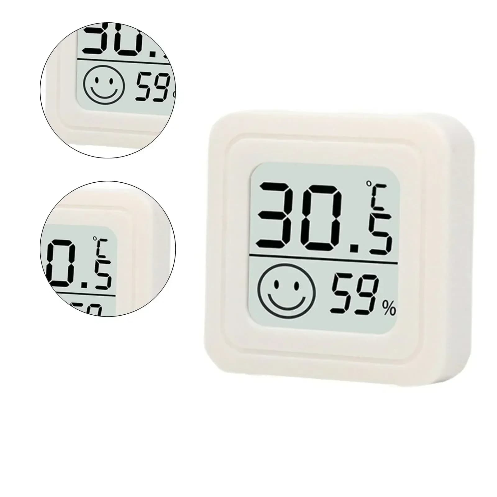 Accurate Digital Thermometer For Indoor Use With Humidity Display Easy Wall Mounting Battery Operation Compact Size
