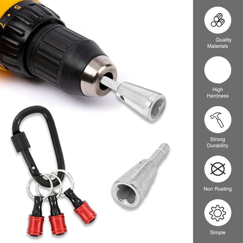 3 Pcs Twister for Drill, 1/4 Inch Hex Shank, Professional Electrician Tools Set, 9-22 AWG Cable Twisters-A21R