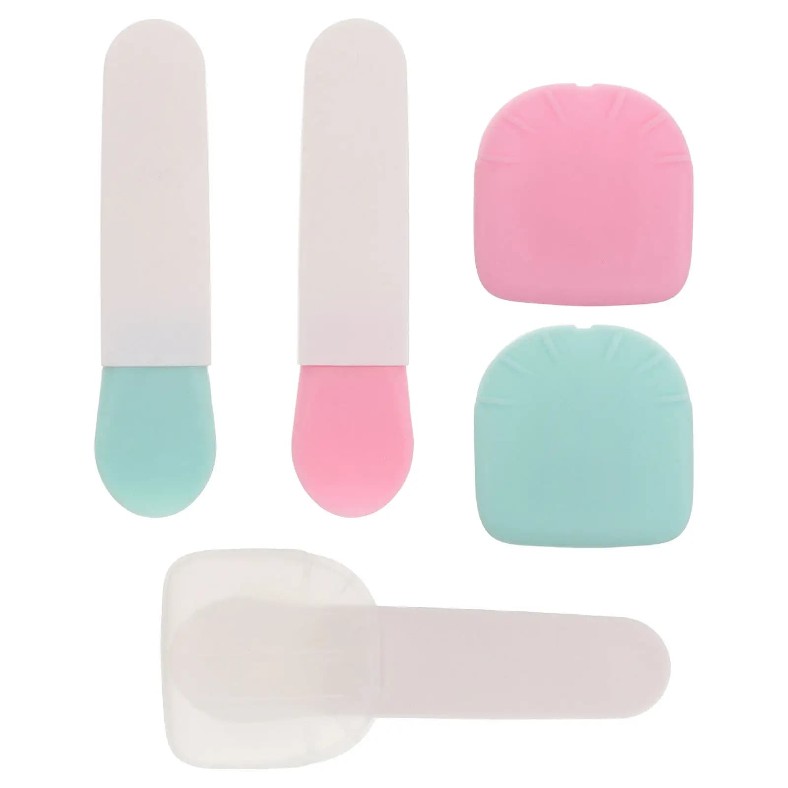 3Pcs Silicone Face Mask Brush Set Dustproof Cover Facial Mud Mask Brush Soft Silicone Face Cream Applicator Makeup Tool Skincare