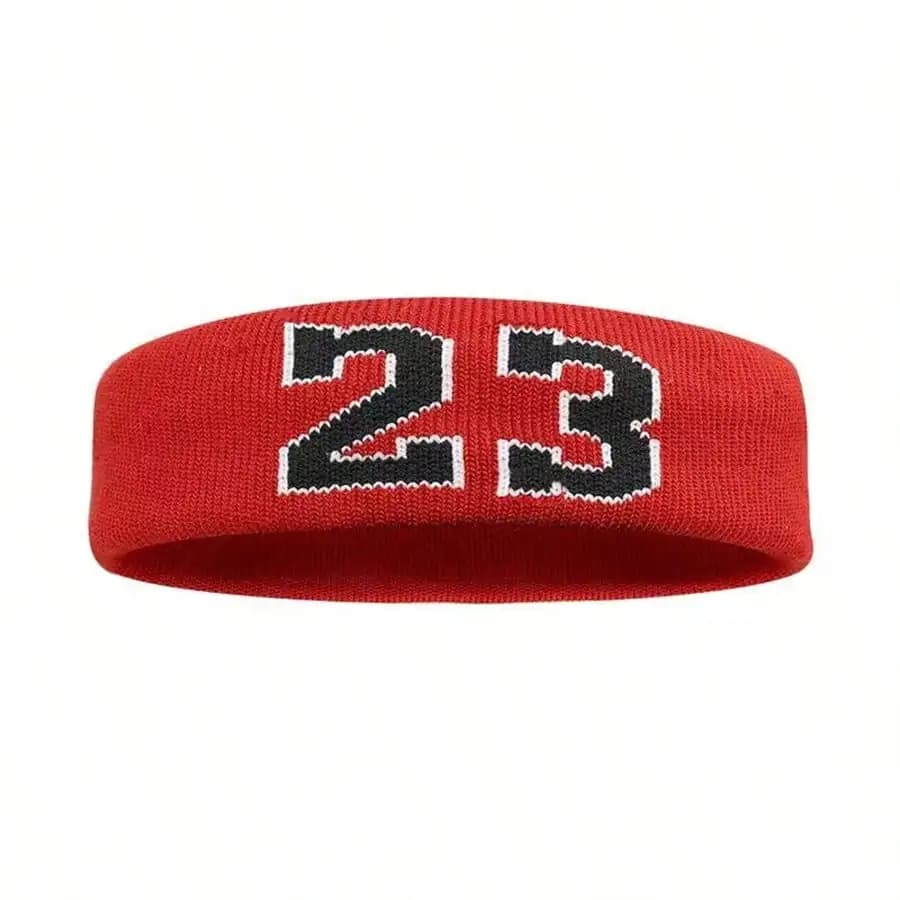 Fascia sportiva traspirante ad asciugatura rapida ed elastica, modello classico con numero 23, assorbe il sudore, ideale per basket, corsa e fitness.