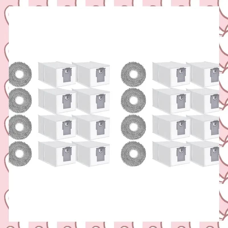 HHTL Set di 2 accessori per Roborock Q Revo/Qrevo S/Qrevo Pro/Qrevo Maxv/Qrevo Master, sacchetti per la polvere, panni per mocio