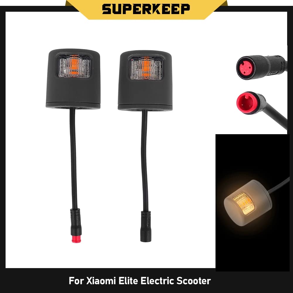 Luce di Segnalazione per Manubrio per Monopattino Elettrico Xiaomi Elite, Luce di Svolta con Spina Impermeabile, Parte di Ricambio per Kickscooter