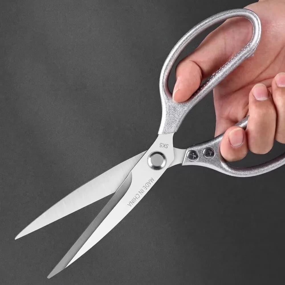 German Style Stainless Steel Kitchen Scissors, Heavy-Duty Sharp Shears for Chicken, Duck, Fish Bones C2612