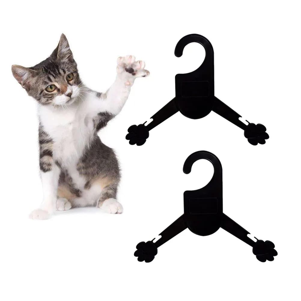 10Pcs Pet Clothes Hangers Plastic Paw Shape Strong Thick Non Deformable Holders for Dog Cat Clothing Storage Organizer