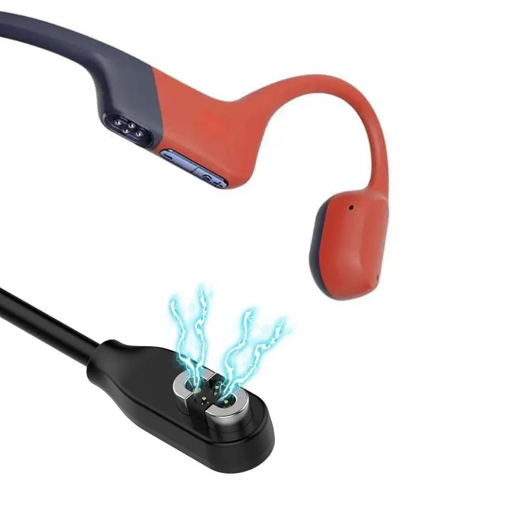 Cavo di ricarica USB magnetico 100 cm Caricatore per cuffie a conduzione ossea a 4 pin Durevole e stabile per Shokz OpenSwim Pro S710