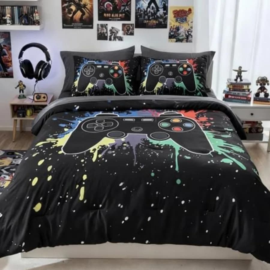 Set copripiumino per ragazzi - Set biancheria da letto da 7 pezzi per un letto morbido e accogliente in una borsa con lenzuolo