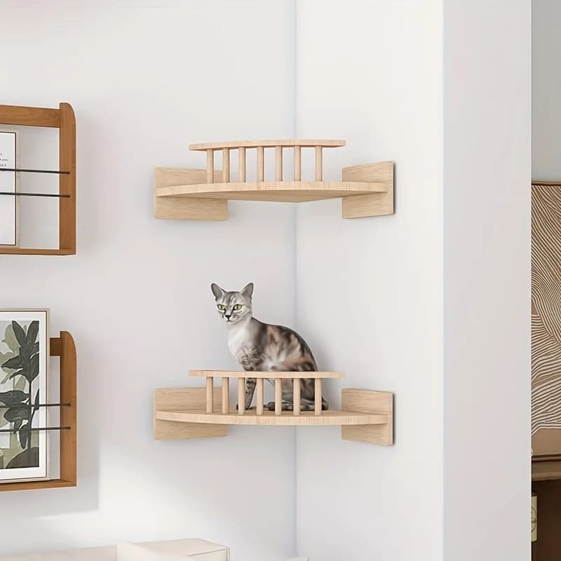 Telaio per arrampicata per gatti a parete, piattaforma per gatti, scala per arrampicata per gatti sospesa, telaio per arrampicata per gatti giocattolo per gatti, piattaforma per saltare per gatti