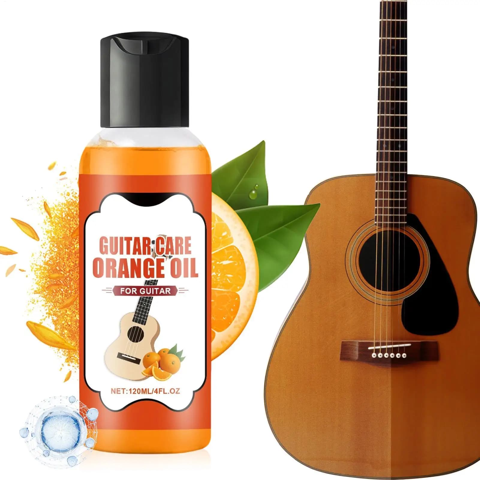 Olio detergente per tastiere di chitarra da 120 ml, cera lucidante e condizionante per strumenti musicali, per Ukulele e Violino, cura rinfrescante