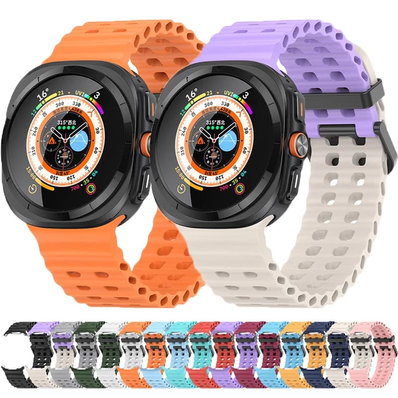 Strap for Samsung Galaxy Watch Ultra 2025 Silicone Band Soft Sport Correa Bracelet For Galaxy Ultra 47MM Replacement Watchband
