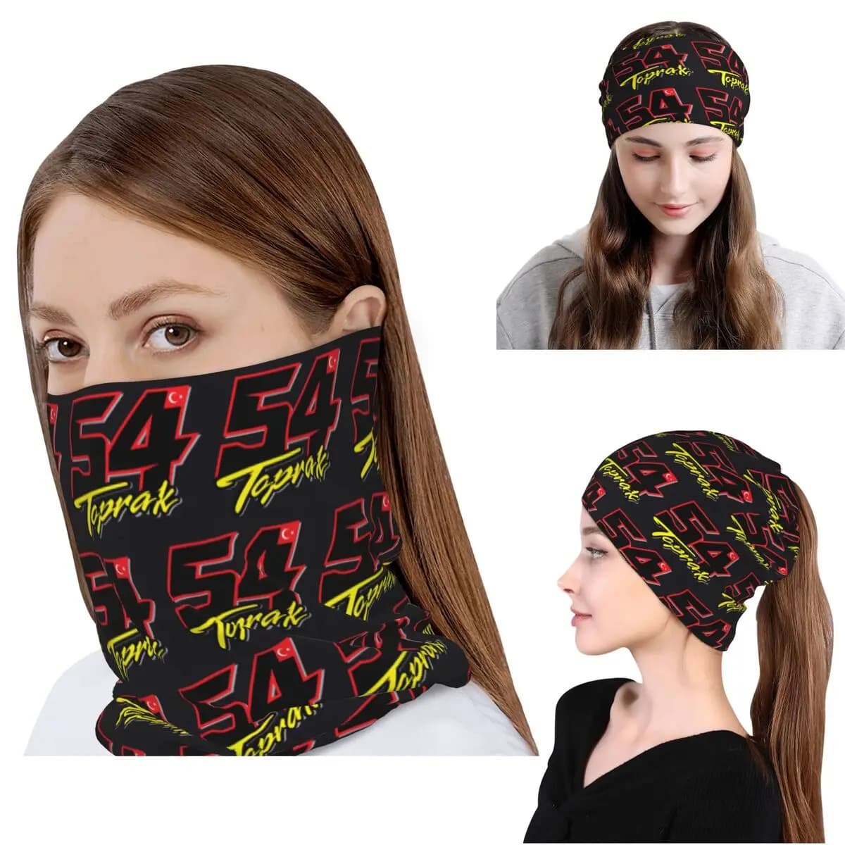 Toprak Razgatlioglu 54 Bandana Scaldacollo Sciarpa magica Copricapo caldo Cappello Beanie Unisex Adulto Antivento