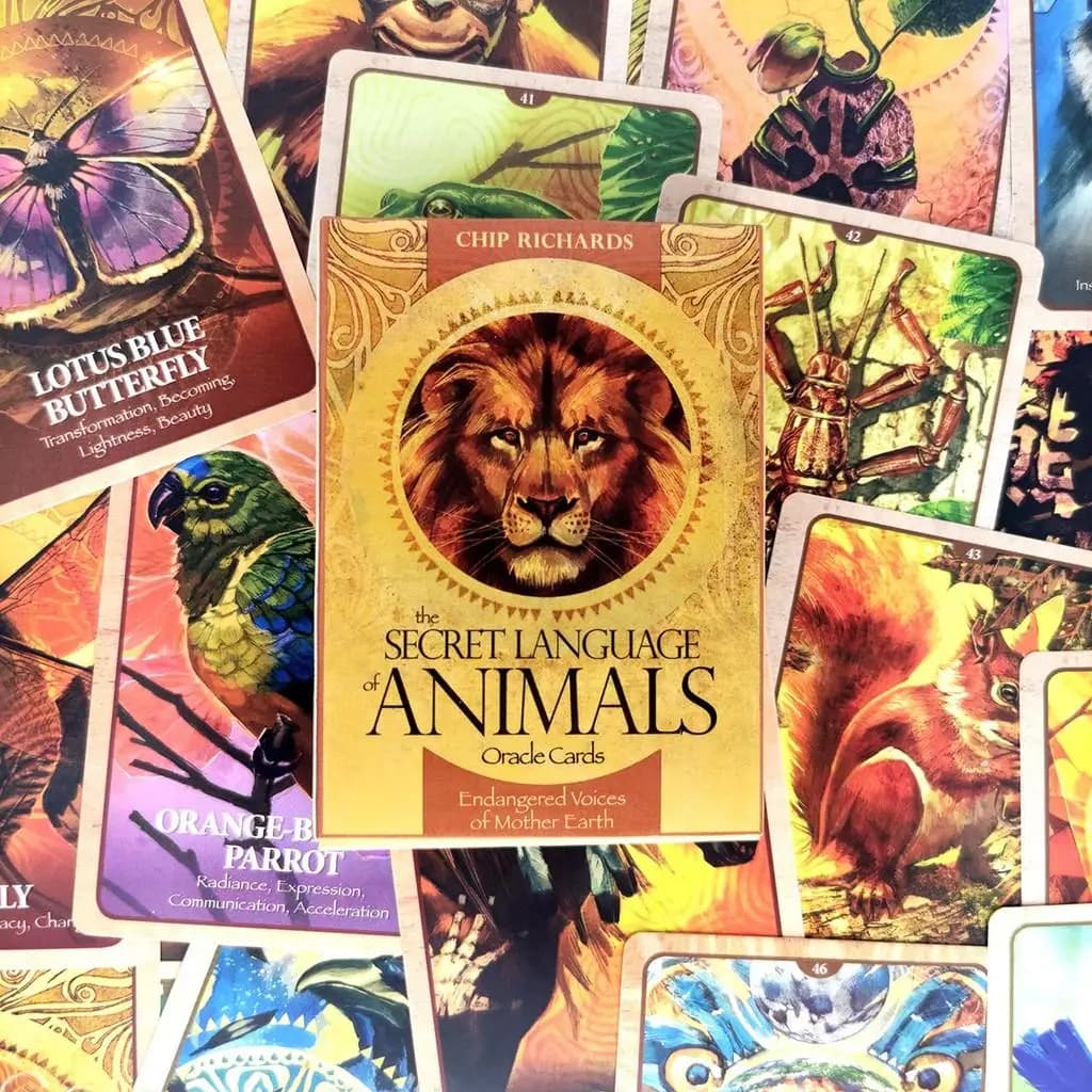 Il linguaggio segreto degli animali Carte Oracle per feste in famiglia che giocano con i tarocchi regalo