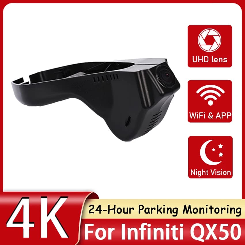 New! UHD 2160P 4K Dash Cam Car DVR Wifi Camera For Infiniti 87mm QX50 QX60 QX70 QX30 Q50 Q60 Q70 ESQ FX30D FX35 EX25 EX37 G35 G37