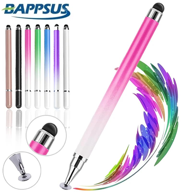 Penna per tablet Disegno per schermo Touch Pen Penna stilo 2 in 1 per iPhone IPad Tablet Matita touch capacitiva per telefono Android Samsung