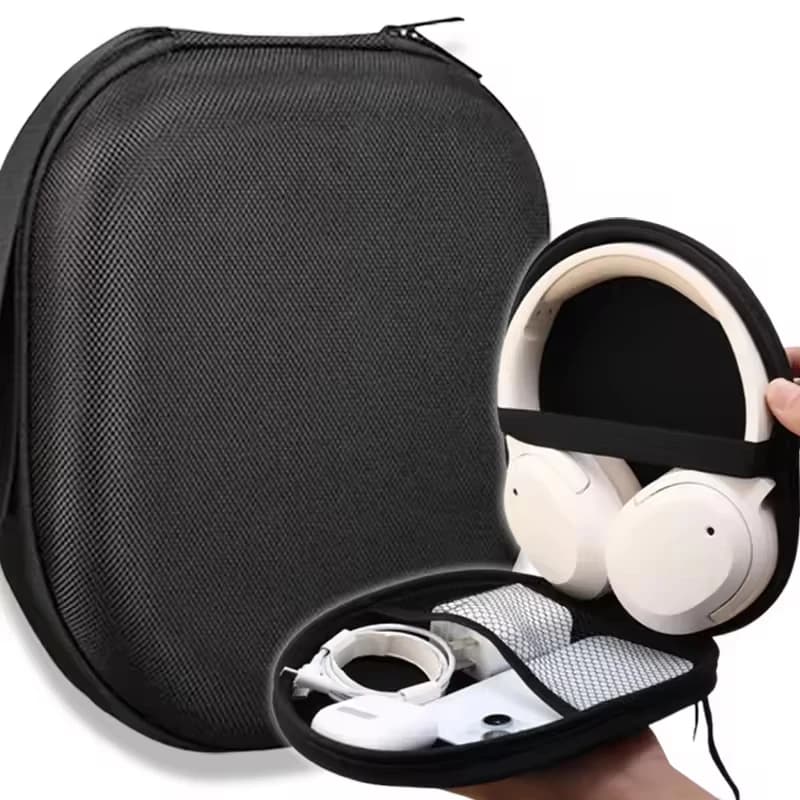 Custodia Rigida Portatile Antiurto per Auricolari Bluetooth - Borsa da Viaggio Protettiva per Cuffie