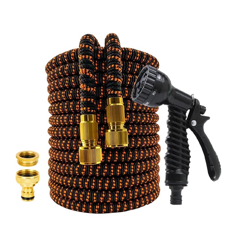 25FT-100FT Expandable Magic Hose High Pressure Car Wash Hose With Spray Gun Set Courtyard Watering Irrigation Tool Garden Hose