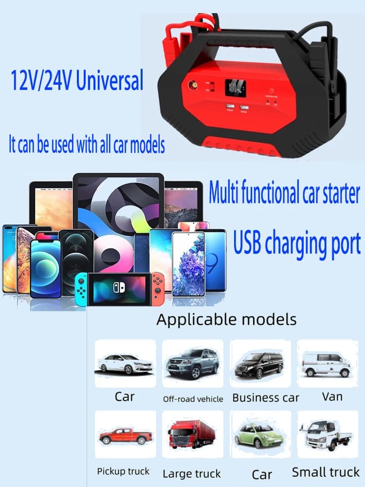Avviatore di Emergenza per Auto 420000mAh 12V/24V, Potente Booster per Batterie di Camion, Compatibile con Tutti i Motori Diesel e a Benzina