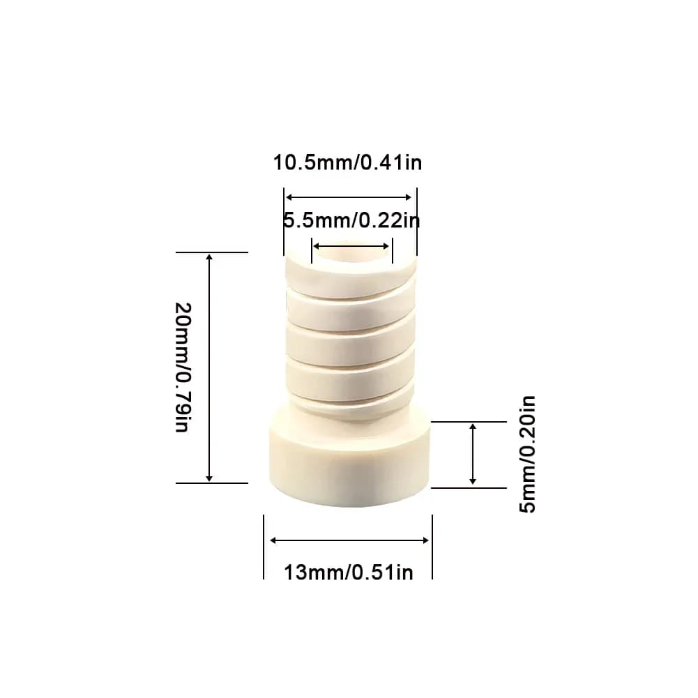 1Pc Accessori da biliardo Bachelite bianca Leggero 13.3mm Puntali per albero stecca in carbonio Puntali per albero stecca da biliardo di ricambio