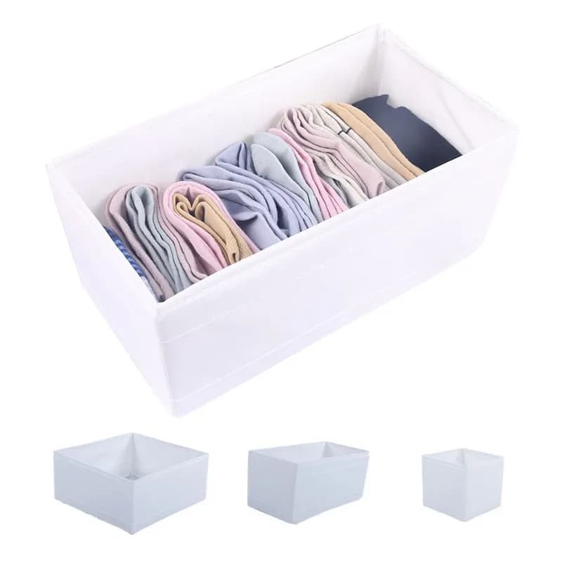Underwear Storage Box Drawer Closet Wardrobe Organizers Foldable Bra Socks Storage Containers Clothes Separate Storage Organizer