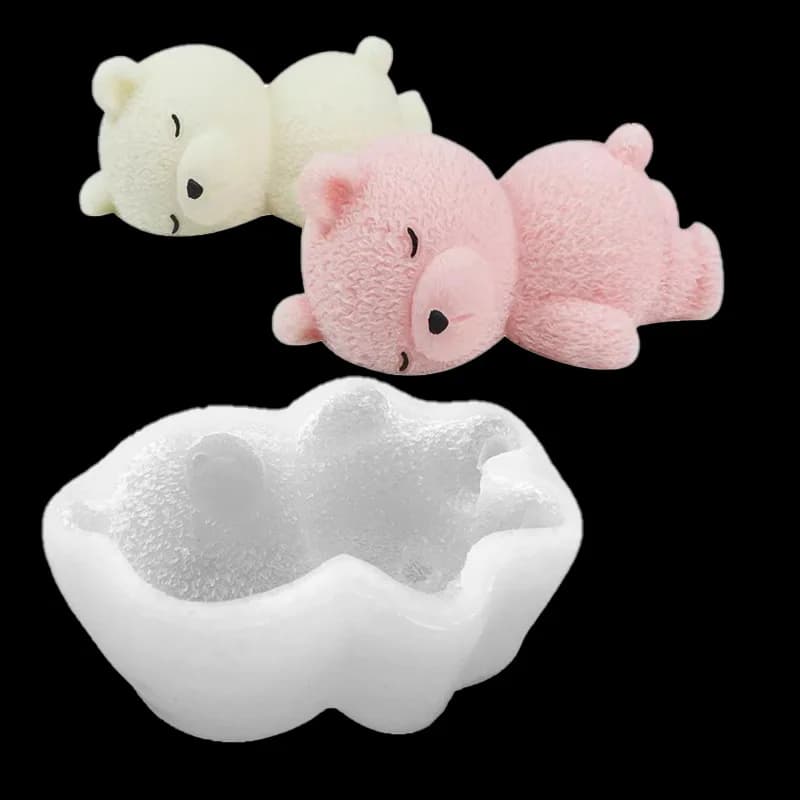 Nuovo Stampo Sleepy Bear Mousse Stampo in Silcone 3D Cartoon 3D Mousse Torta Gelato Orso Torta al cioccolato Decorazioni per la casa Stampi Espositore