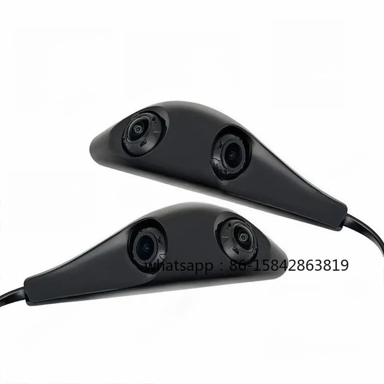 Nuovo design 2-in-1 Telecamera per punto cieco auto e telecamera laterale AHD 1080P impermeabile senza foratura facile da installare