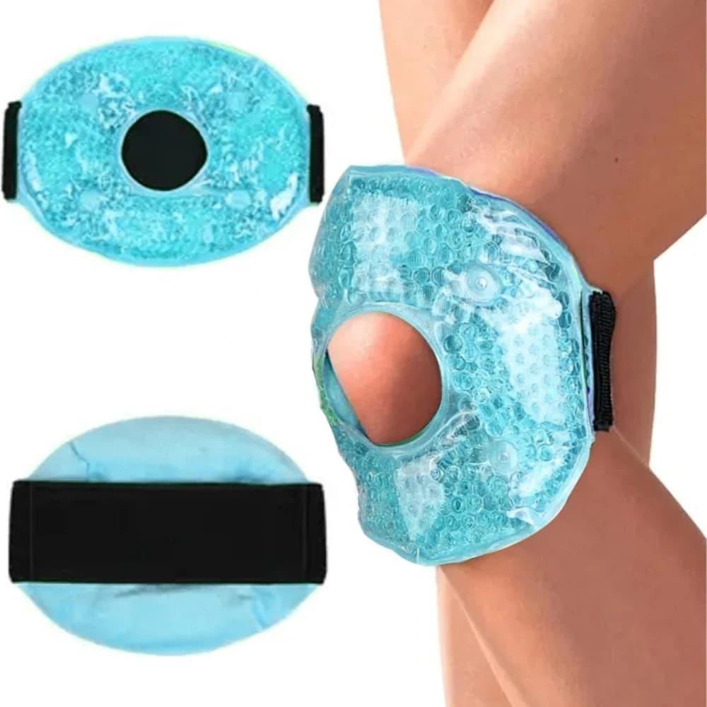 New Flexible Gel Beads Knee Wrap Reusable Hot Cold Therapy Ice Bag Fixing Strap for Injury Joint Swelling Arthritis Pain Relief