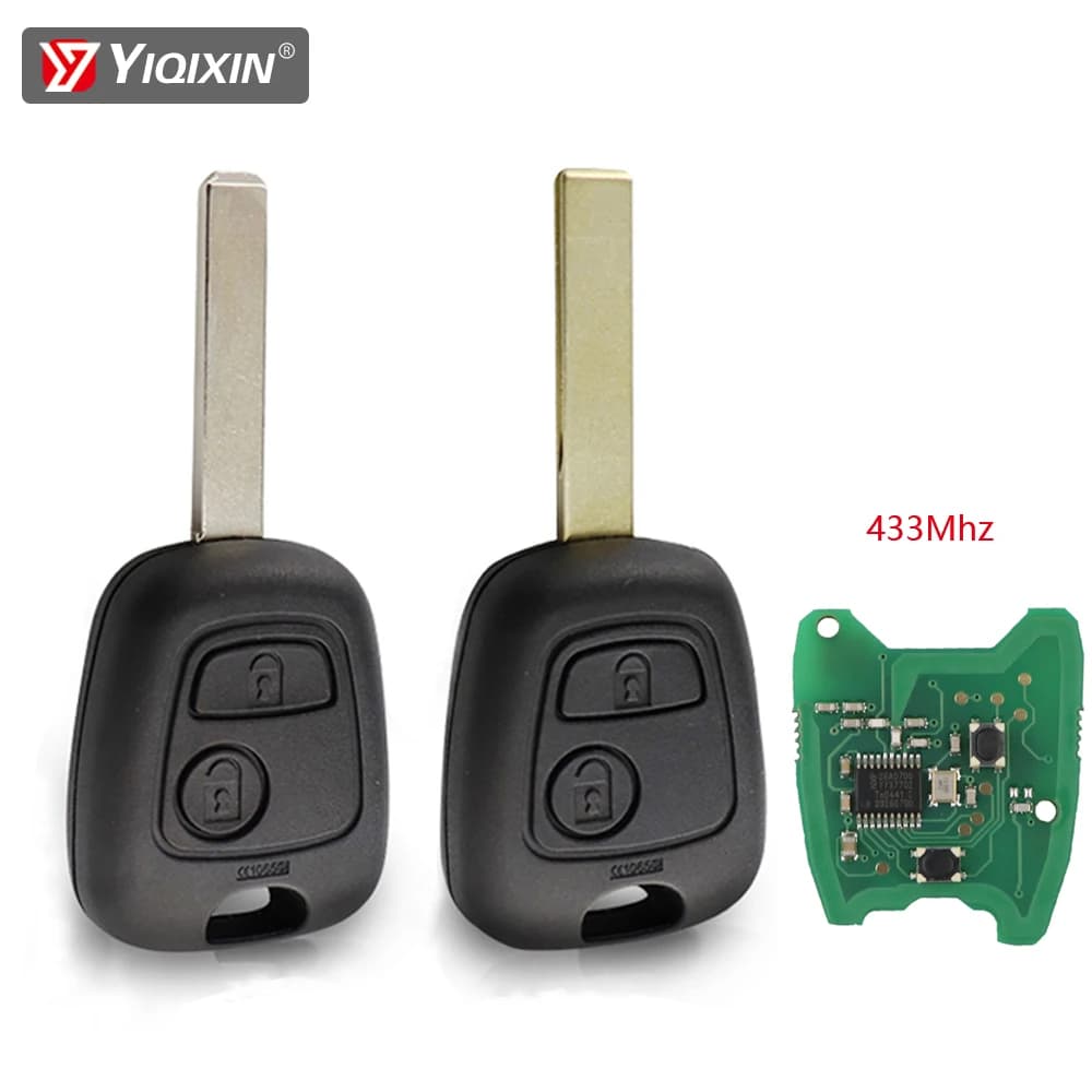Per Toyota AYGO Citroen C1 C2 C3 Per Peugeot 307 107 207 407 Chiave A Distanza Dell'automobile HU83/VA2 Lama 2 Pulsante Keyless No Logo PCF7961 Chip