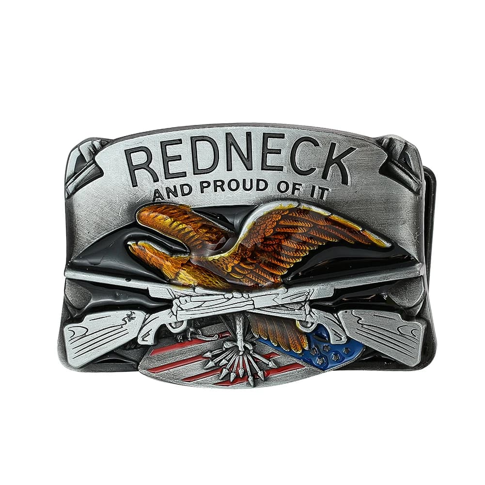 Eagle Shotgun REDNECK Belt Buckle Retro Casual Western Cowboy cintura fibbia accessori Jeans da uomo adatti per cintura 3.8-4cm