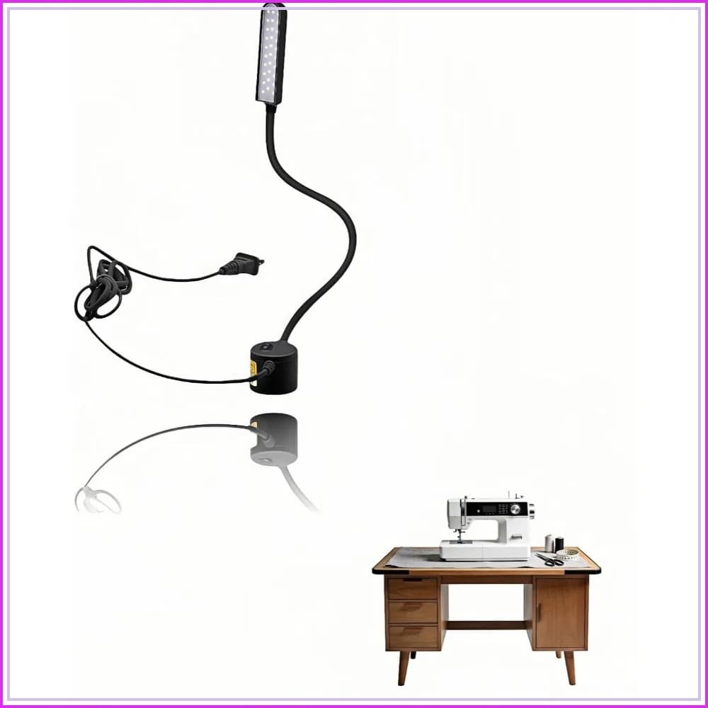 30 LED Sewing Machine Light with Flexible Silicone Neck, Magnetic Base Work Lamp for Sewing, Crafting, Desk