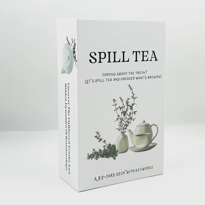 12x7 cm A-80 Card Keyword Spill Tea Oracle Deck Giochi di carte No Manuale Cipreo sulla verità