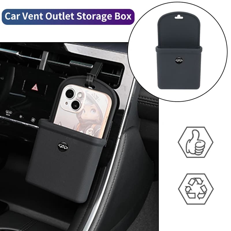 Universal Car Air Vent Storage Case Hanging Silicone Organizer Box For Chery Fulwin QQ Tiggo 3 5 T11 A1 A3 A5 Amulet M11 Eastar
