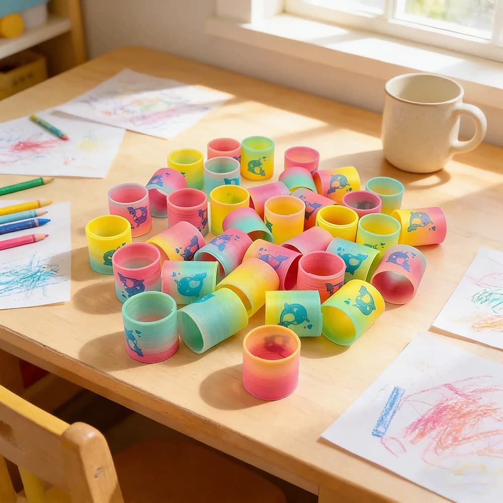 Giocattoli Circolari Arcobaleno Magici 12/24 Pezzi, Regalini per Feste di Compleanno per Bambini, Riempitivi per Pignatta, Gadget Divertenti per Ospiti