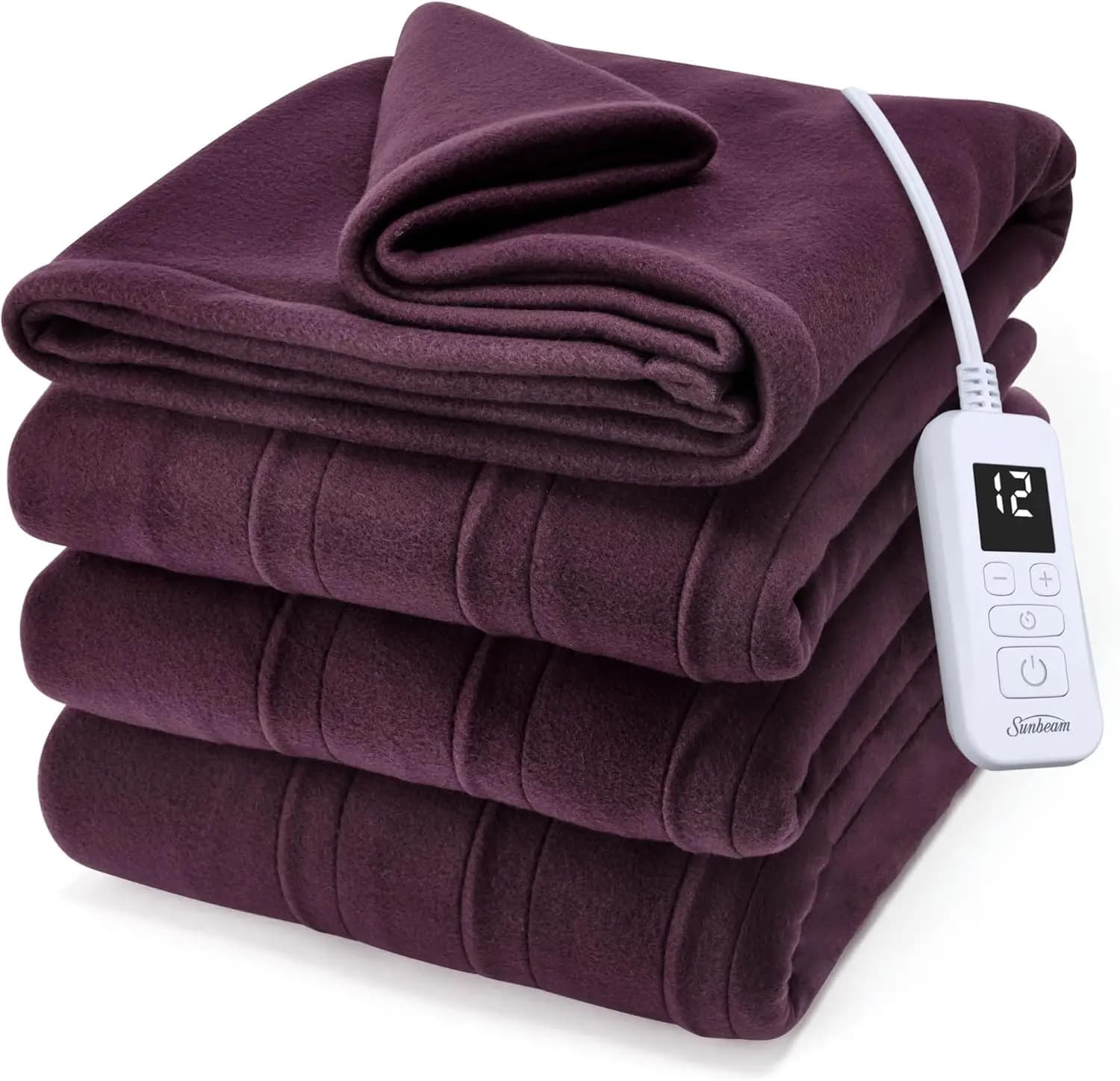Coperta elettrica riscaldata ultra in pile doppia, 84" x 62", 12 impostazioni di calore, spegnimento automatico, riscaldamento rapido, lavabile in lavatrice